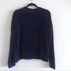 Chenille NWOT Forever 21 sweater navy blue